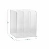 Martha Stewart Brody Acrylic 3 Section File Holder Office Desktop Organizer, 8.5 x 6.5 GS-TS007-CLR-MS